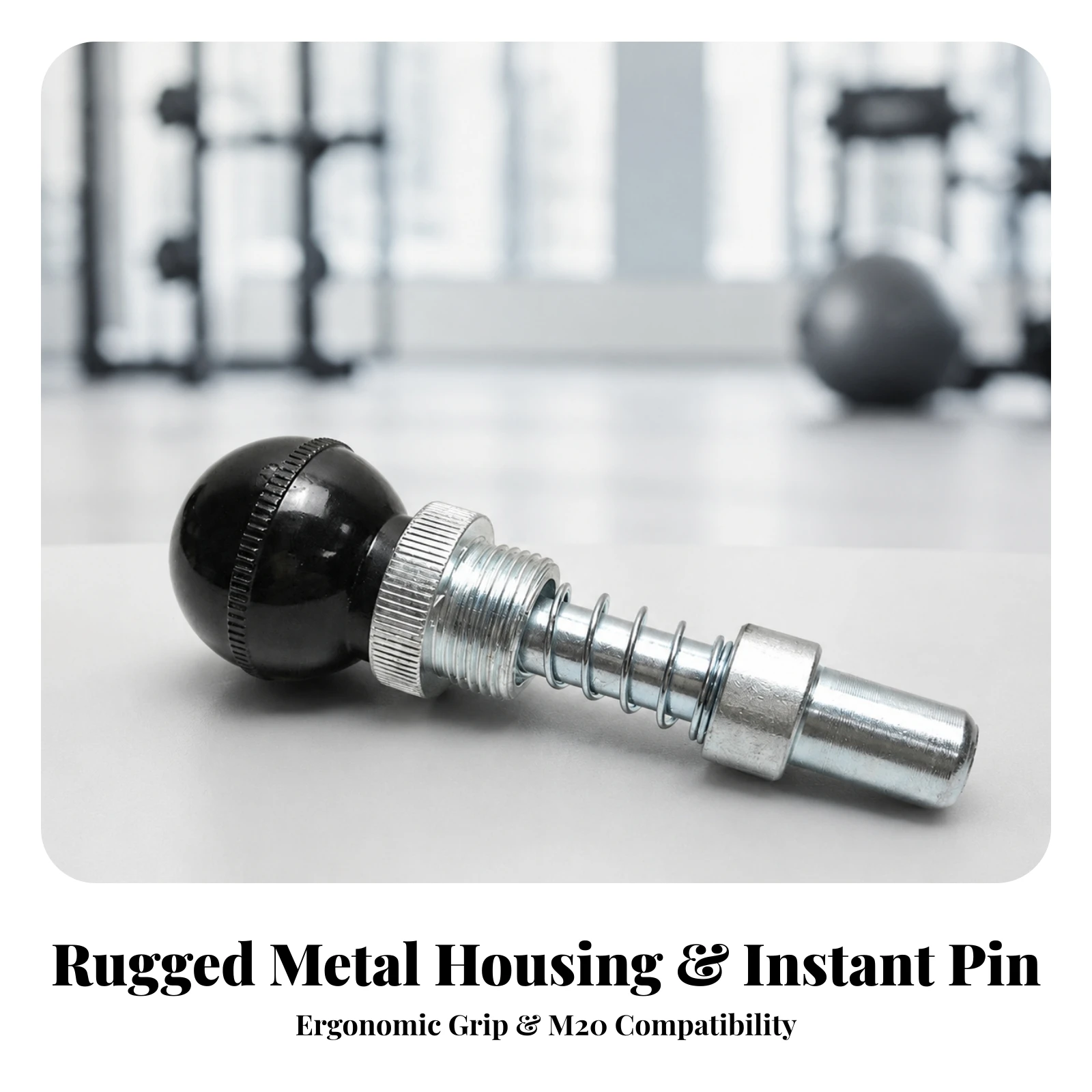 Spring-Loaded Pull Pin Corrosion Resistant Manual Spring Plunger Fastener Long-Lasting for Fitness Apparatus, Indoor Equipment