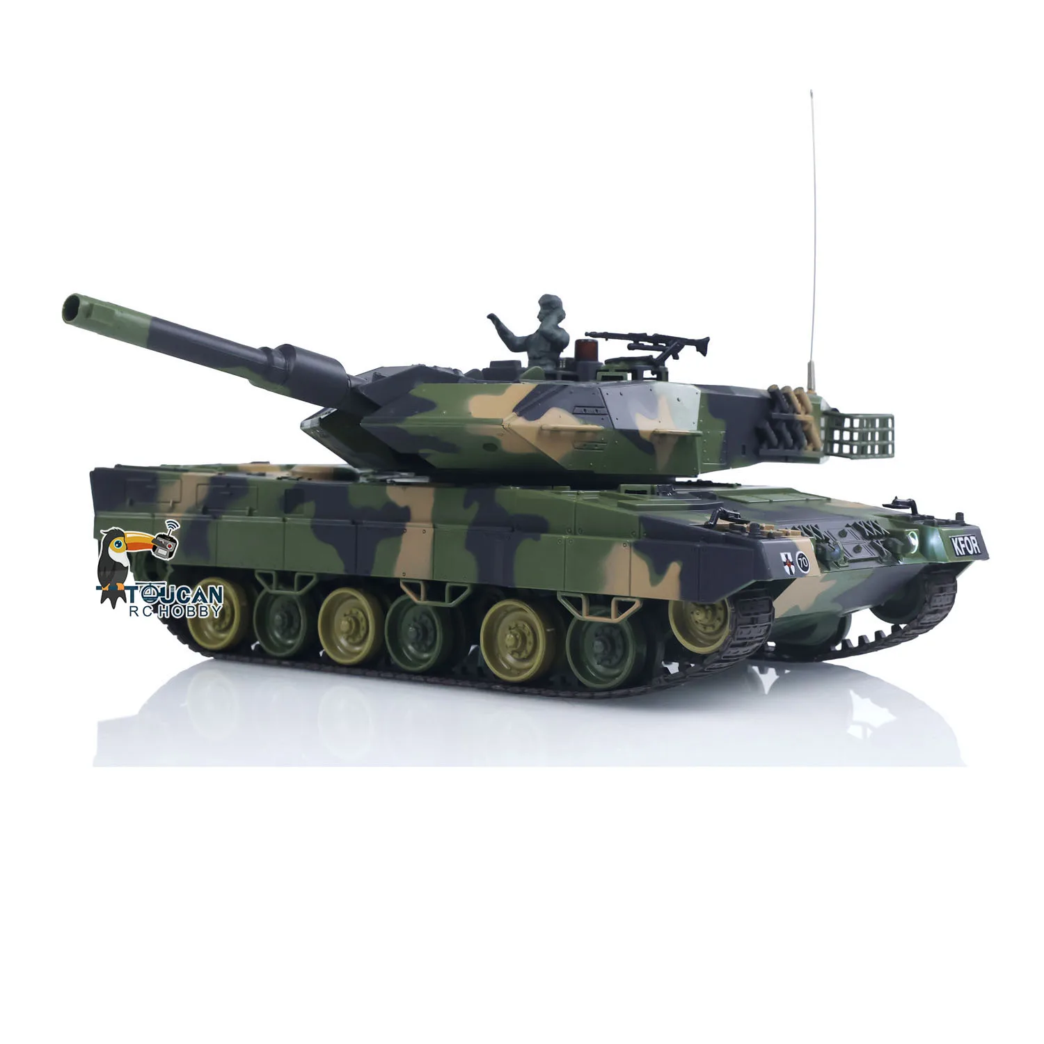 HengLong 3809 RC Panzer 2,4 GHz 1/24 Leopard 2 A5 Fernbedienung Kampfpanzer Modell BB Infrarot Kampfspray Wasserbatterie Radio Spielzeug