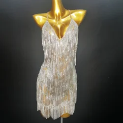Transparent Birthday Party Dress Rhinestones Design Performance See Through Outfit Sexy Costume