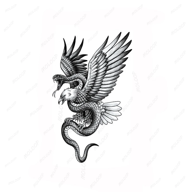 Tattoo Sticker Scorpion Tiger Eagle Snake Animal Rose Flower Temporary Waterproof Hand Arm Foot Makeup Body Art for Men Women