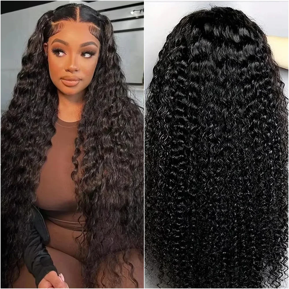 

Lace Front Water Curly Human Hair Wigs For Women 20-42 Inch 13x6 HD Deep Wave Lace Frontal Wig Brazilian Full Transparent