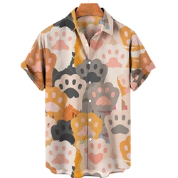 Woemn-camisas de Anime Unisex, camisa hawaiana de manga corta suelta, estilo de dibujos animados, estampado 3d, Top de verano, 5xl, 2024