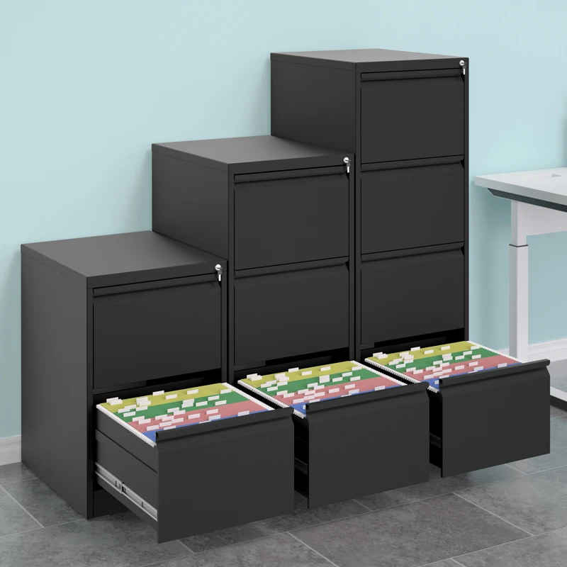 Modern Design Durable Steel Lockers 2 Drawers And Key Lock Home Office Bedroom Living Room Workshop