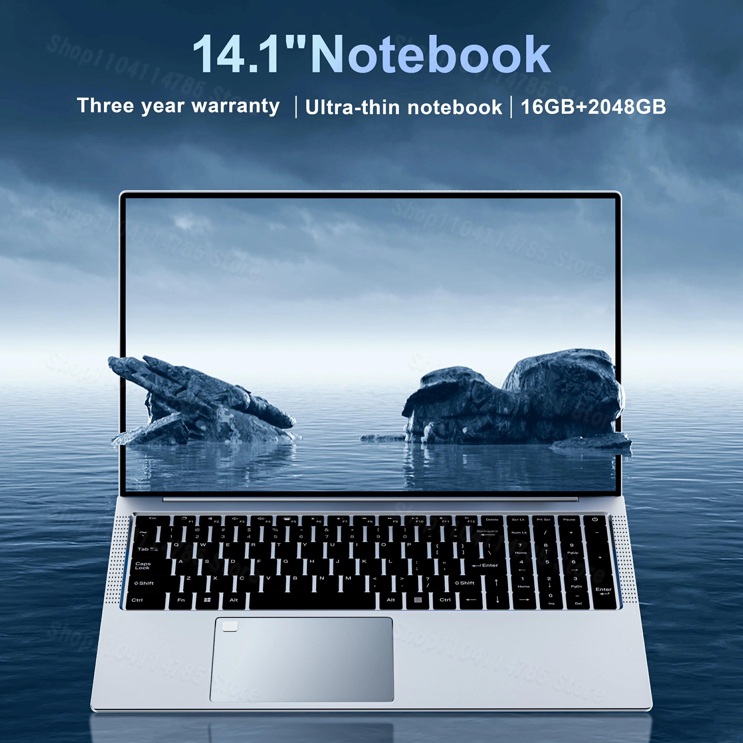 

2024 New Laptop Computer Windows 11 Pro Ultra Slim Notebook 14.1 Inch Intel Pentium N3700 16GB 1024GB Office Study PC Computer