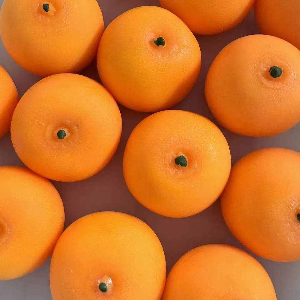 Simulated Orange Stress Ball Squishy Squeeze Ball DIY Handmade ASMR Sensory ADHD Anti Stress Relief Fidget Toys with Crisp Sound view 2