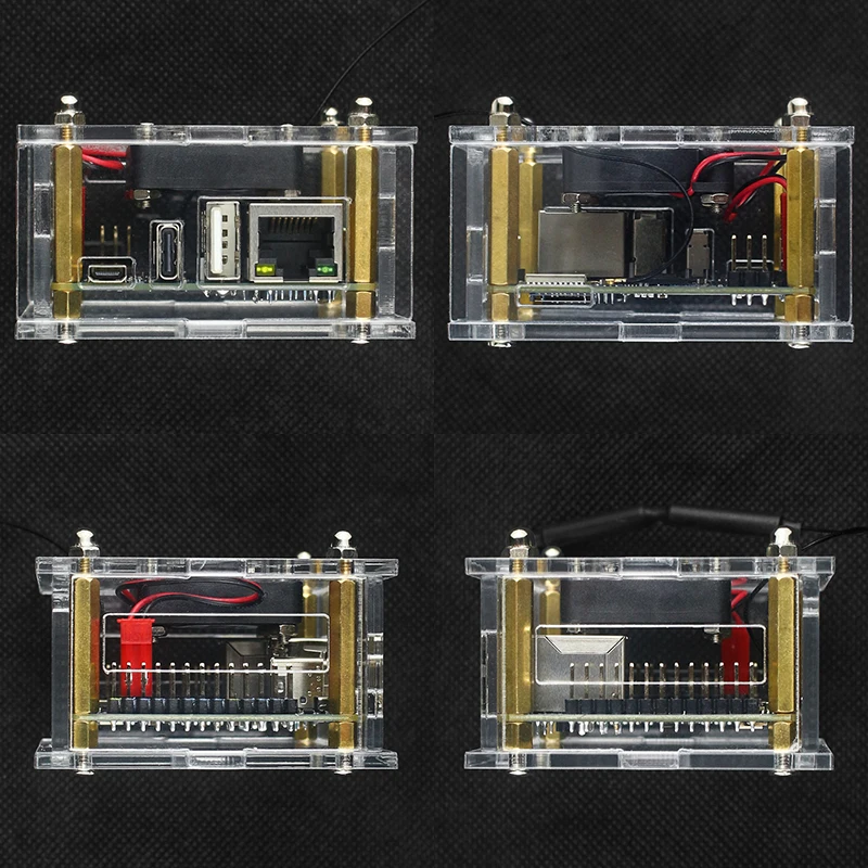 Оранжевый Pi Zero 3 Акриловый Стандартный охлаждающий вентилятор, радиатор, Активный Пассивный охладитель, прозрачный корпус для Orange Pi Zero 3