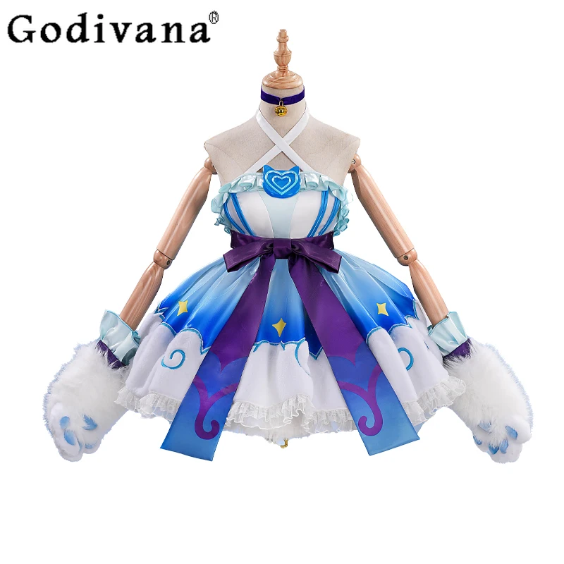 Honor of Kings Da Qiao Dress Set Women Cosplay Costume Cos Game Anime Dress Girls Party Uniform Halloween Play Role Clothes