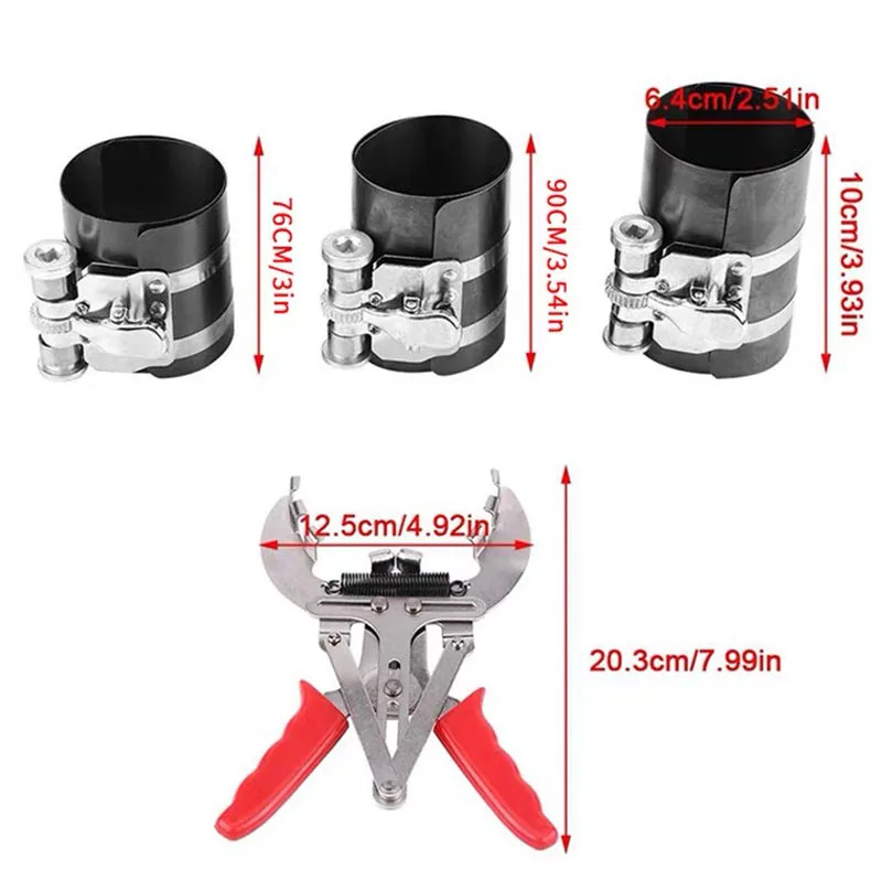 NEW Piston Ring Service Tool Set Auto Engine Motor Cleaning Piston Ring Expander Compressor Tool Set.