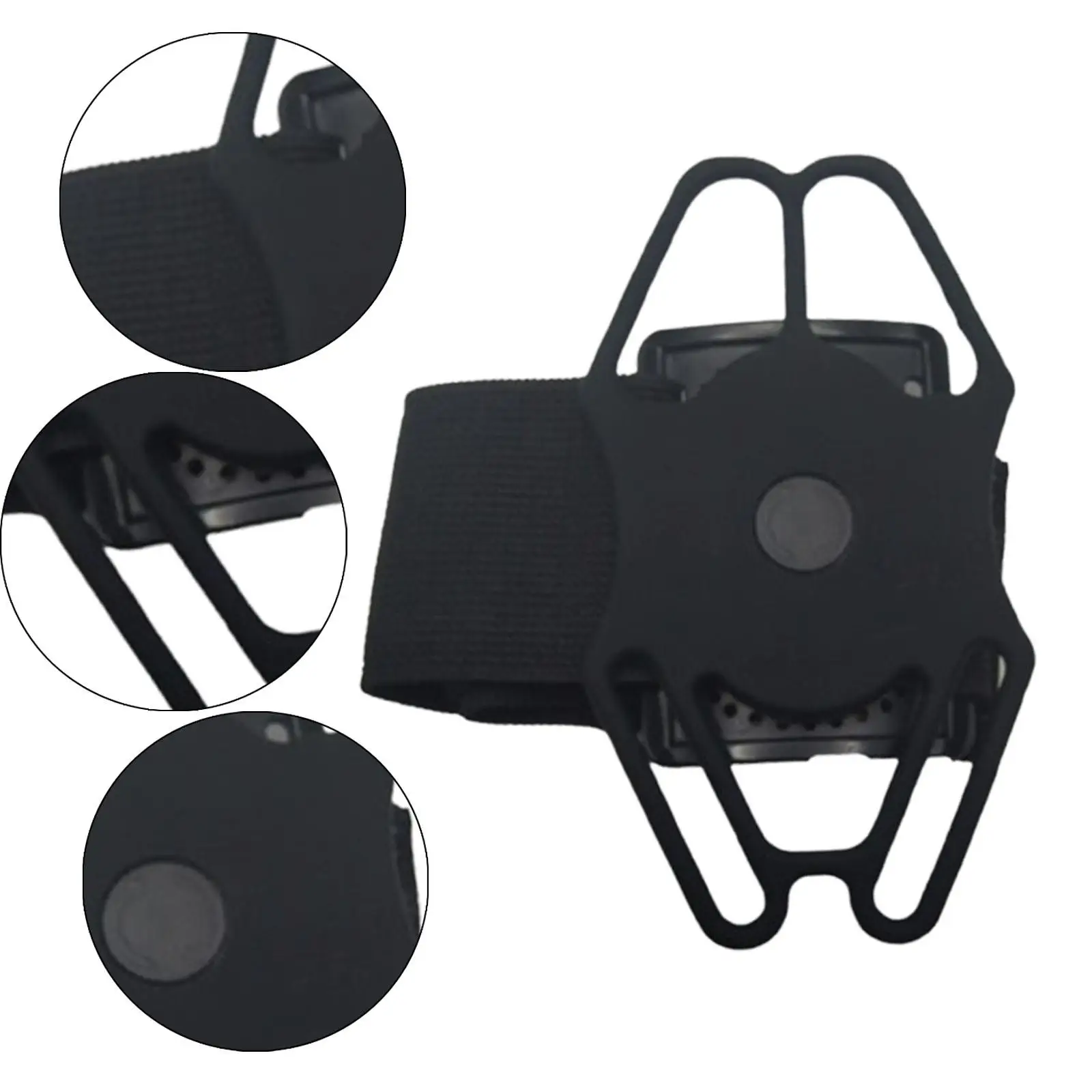 Breathable Arm Band Phone Holder Wristband Detachable Nylon Sports Mount 360 Rotation for Workout and Cycling