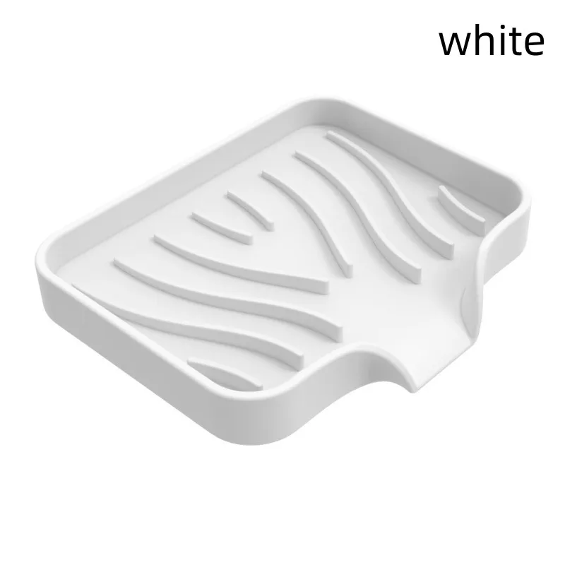 Silicone Soap Box Japanese Bathroom Draining Rack Hole-free Soap Box Household Draining Box Portable Soap Box