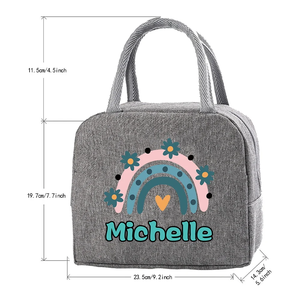 Personalized Customized Winter Essential Fashion Printed Picnic Lunch Bag Portable Out Thick Aluminum Foil.