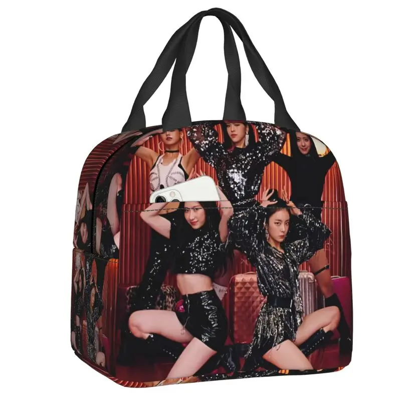 Custom Kpop Group Itzys Korean Girls Singer Lunch Bag Men Women Cooler Thermal Insulated Lunch Box for Student School