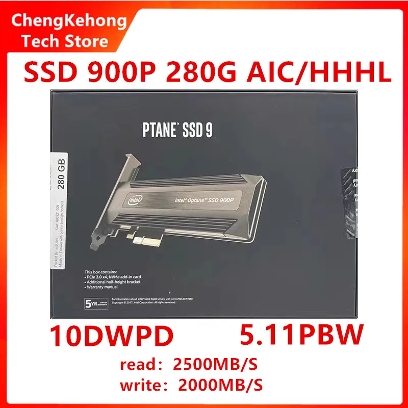 New SSD 900P 280GB NVMe solid-state drive AIC HHHL Half height Card For Inter Optane SSDPED1D280GAX1 Original