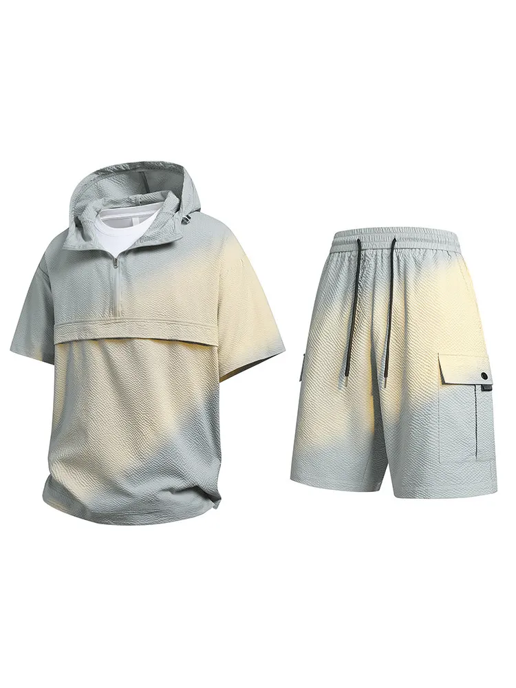 

New Summer Breathable Loose Fashion Short Sleeve Shorts Two-Piece Set Lightweight Casual Outerwear Versatile Stylish Mosquito...