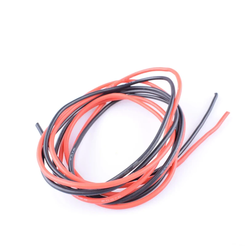 1/5/10 Meters 18AWG Gauge Red Black Silicone Wire Cable 150 Strands 0.08mm Tinned Copper Silicone Wire for  Battery Automotive