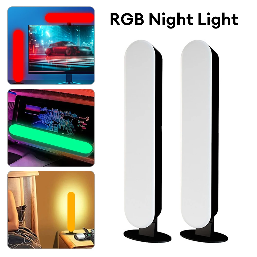 Escritorio LED barra de luz de Ambiente RGB música USB sincronizada control remoto juego de computadora TV dormitorio lámpara de mesa decolorada