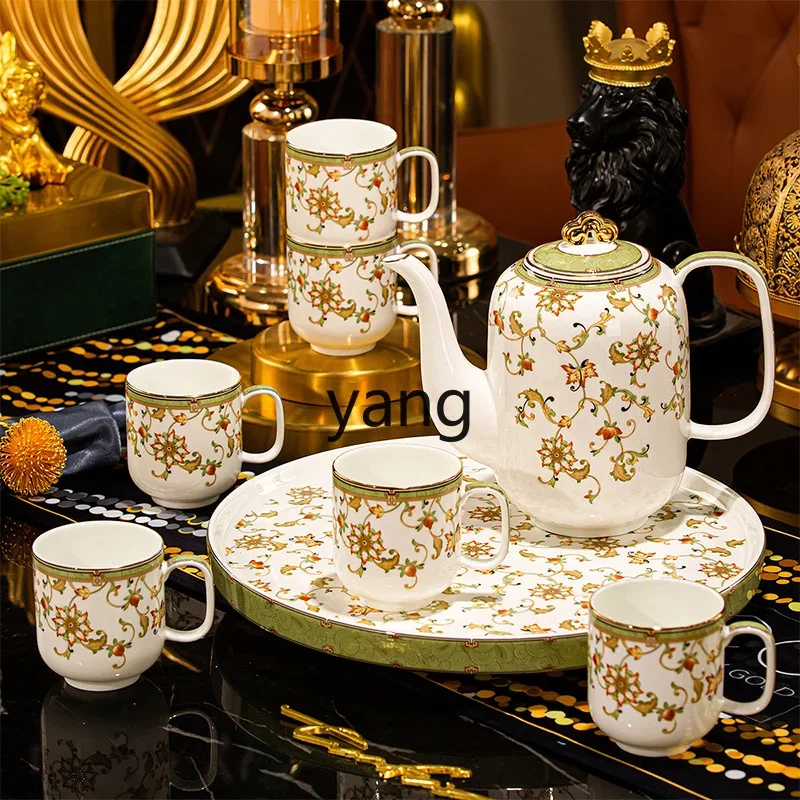 Ltt Chinese water set high-end bone china tea set household living room hospitality tea cup
