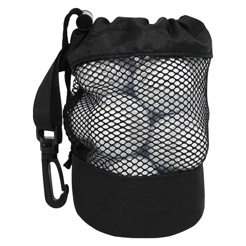 Golf Ball Pouch Ball Storage Bag Drawstring Ball Storage Bag Sports Mesh Bag With Cord Lock Closure For Golf Tennis Balls