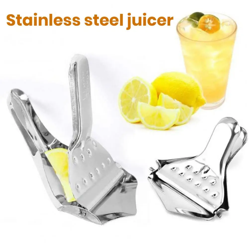 Durable Fruit Squeezer Groove Design Stainless Steel Long-Lasting Lemon Squeezer Kitchen Supplies