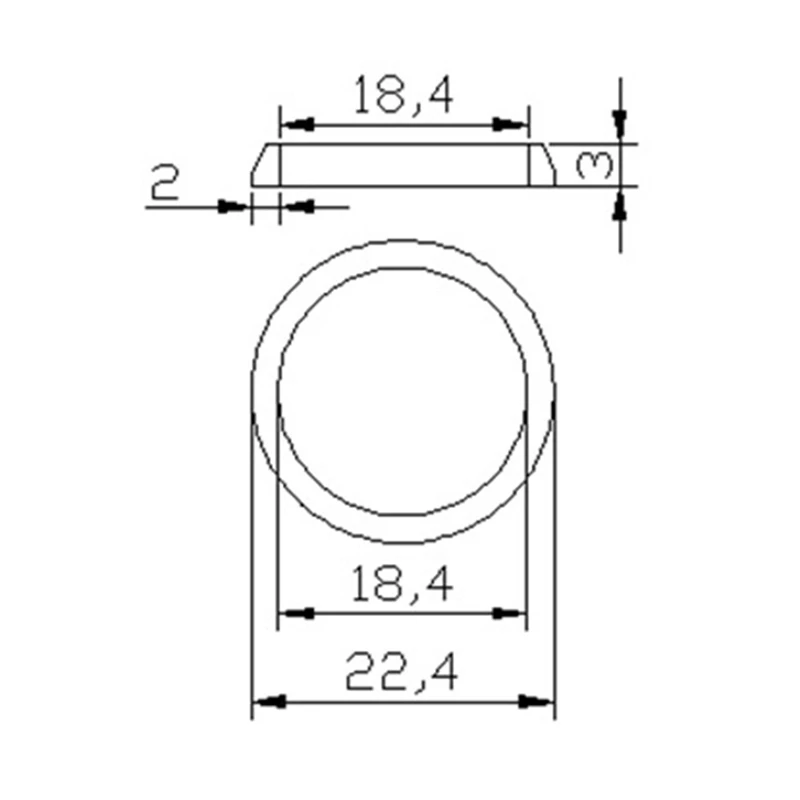 2Pcs Decorative Copper Ring For IN14 IN8 IN8-2 IN-8 Glow Tube Fluorescent Tube Nixie Tube