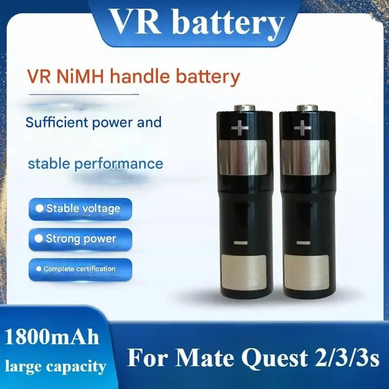 Batería para controlador VR Mate Quest 2/3/3s, 1.2V 1800mAh No.5 para gafas VR con sensor de movimiento Oculus Quest, batería de níquel-hidrógeno