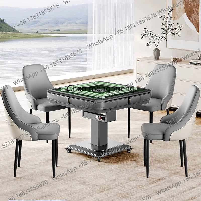 

Modern Minimalist Mahjong Table Nordic Luxury Automatic Shuffling Foldable 2-in-1 Dining Table Restaurant Furniture Muebles