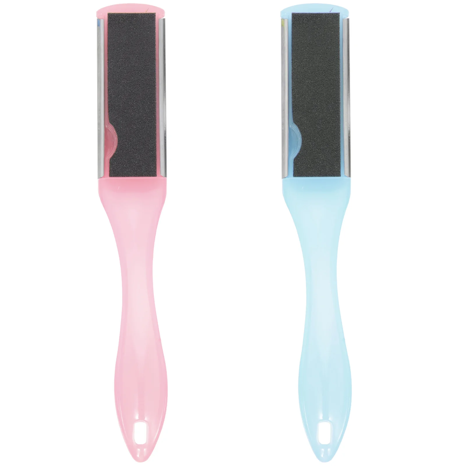 

2Pcs Double Side Foot File Pedicure Foot Grinding Tool Callus Remover Dead Skin Tool Durable Pink Blue Dead Skin Remover