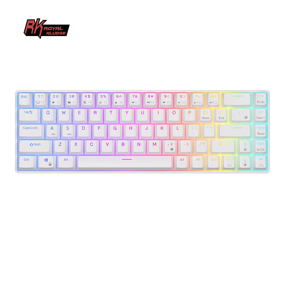 

Проводная игровая клавиатура Royal Kludge RK68 с 68 клавишами, 68% RGB подсветкой, популярная механическая клавиатура с клавишами MDA PBT