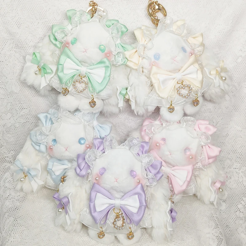 Macaron Rabbit Pendant Lolita Rabbit Bow Cute Original Key Chain