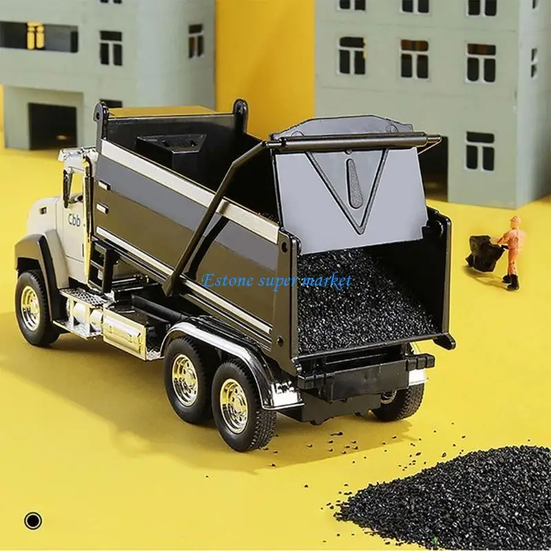 090B Boy Toy Care Engineering Xe máy xúc xích xe máy trộn mô hình xe tải mô hình sát sức mạnh cho bé trai học đồ chơi mô