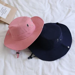 Summer Bucket Hat for Kids Adults Solid Big Brim Fishing Cap Waterproof Outdoor Camping Hiking Fisherman Hat Boys Girls Sun Cap