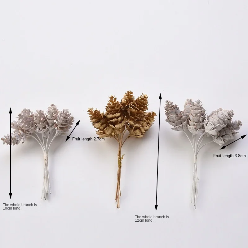 10PCS MINI Pine Cone Christmas Decorative Artificial Plants Wedding Home Decor Bridal Accessories Clearance Household Products