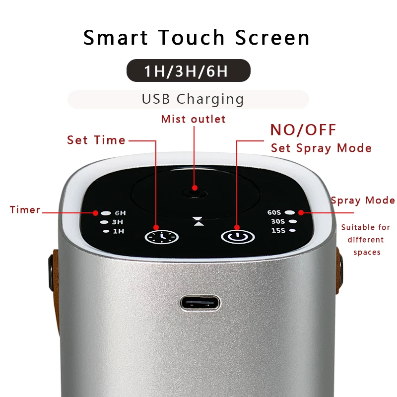 Perfume Portable Air Freshener New Cars Essential Oil Aroma Diffuser Aromatherapy Oil Design USB Air Purifier Pure Plant Oil