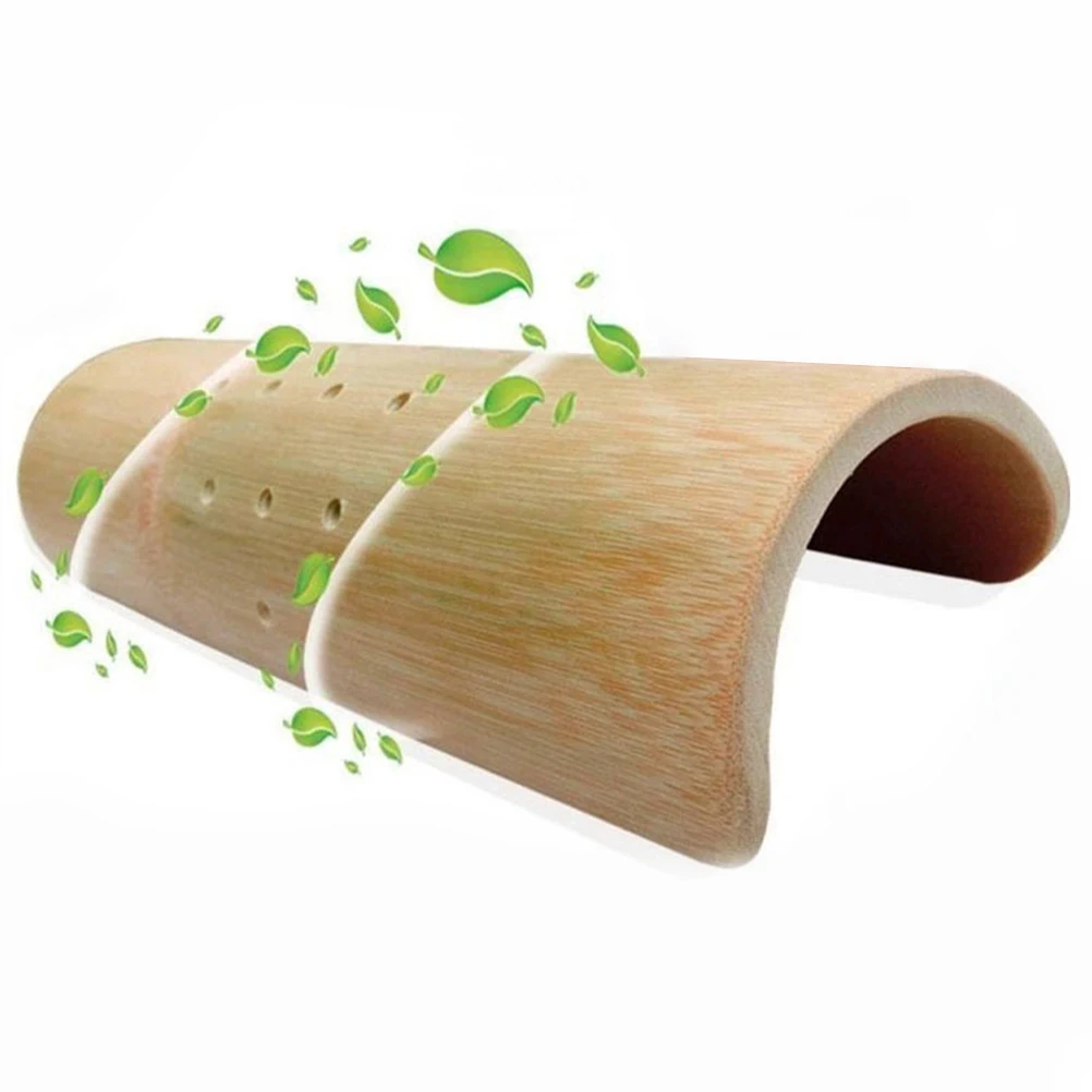

Bamboo Pillow Cervical Neck Sleeping Pillows U shaped Lumbar Support Massage Steam Room Bed Smooth Surface Relieve Pain Improve