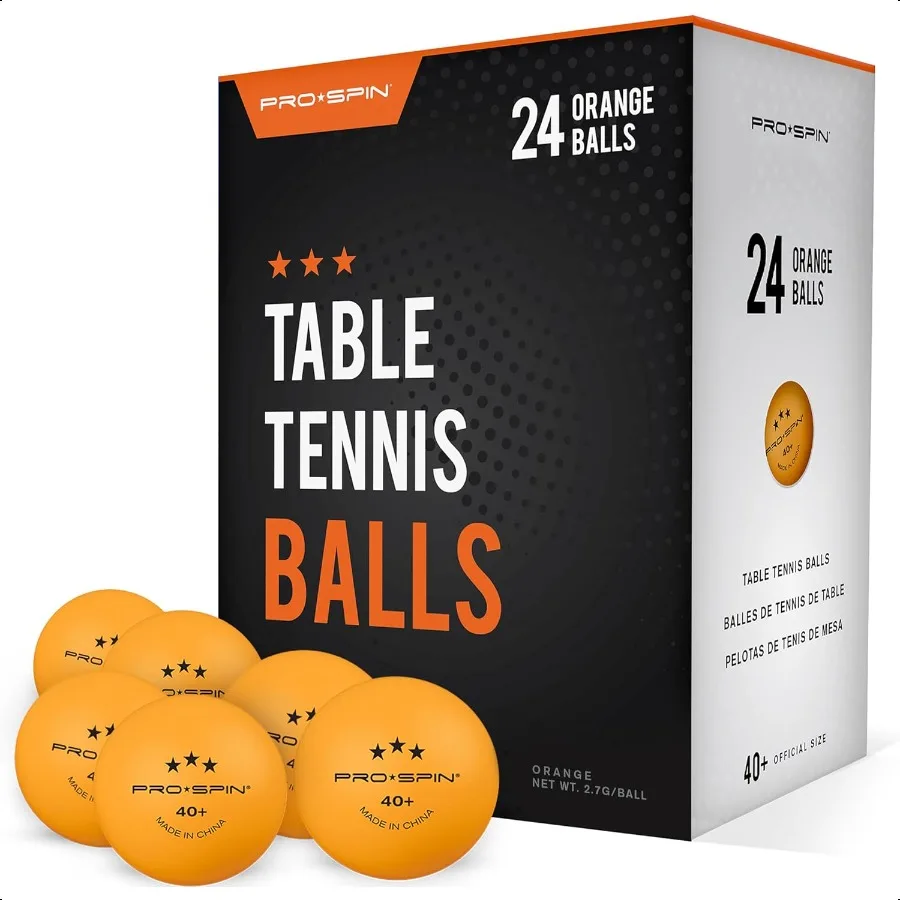 

PRO SPIN Мячи для пинг-понга 3 звезды Премиум Оранжевые мячи для настольного тенниса Высокопроизводительные 40+ ABS Профессиональное качество Максимальная долговечность