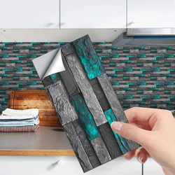 10/20pcs Self-Adhesive Waterproof Kitchen And Bathroom Tile Wall Stickers Room Renovation Home Decor Removable Wallpaper Decals