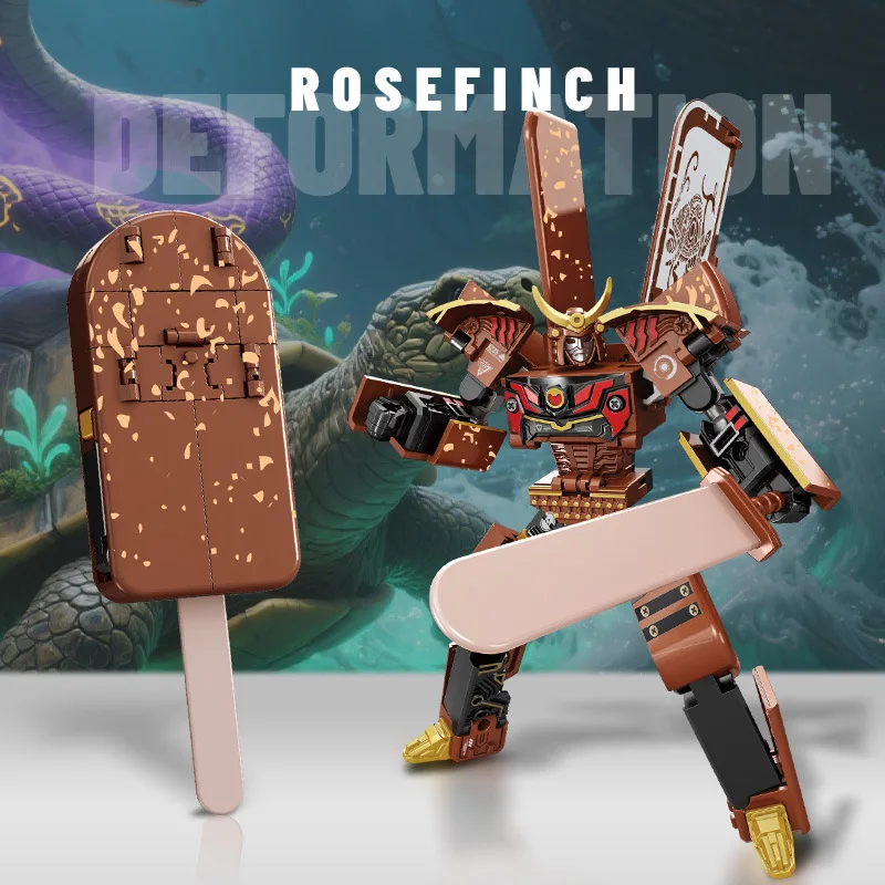 Transforming Toy Ice Cream Warrior Model Boy Educational Toy Children's Robot Warrior Ice Cream Pretend Play