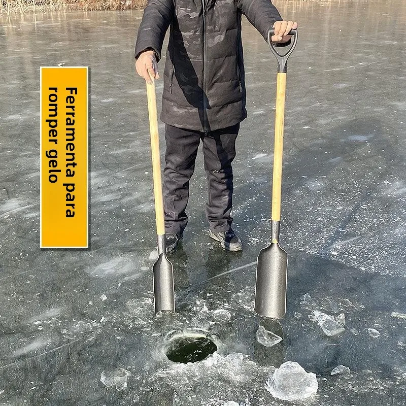 Fur de Gelo para Pesca no Gelo, Ferramenta Quebra-Gelo, Abridor de Buracos para Pesca de Inverno, Transdutor Sonar para G...