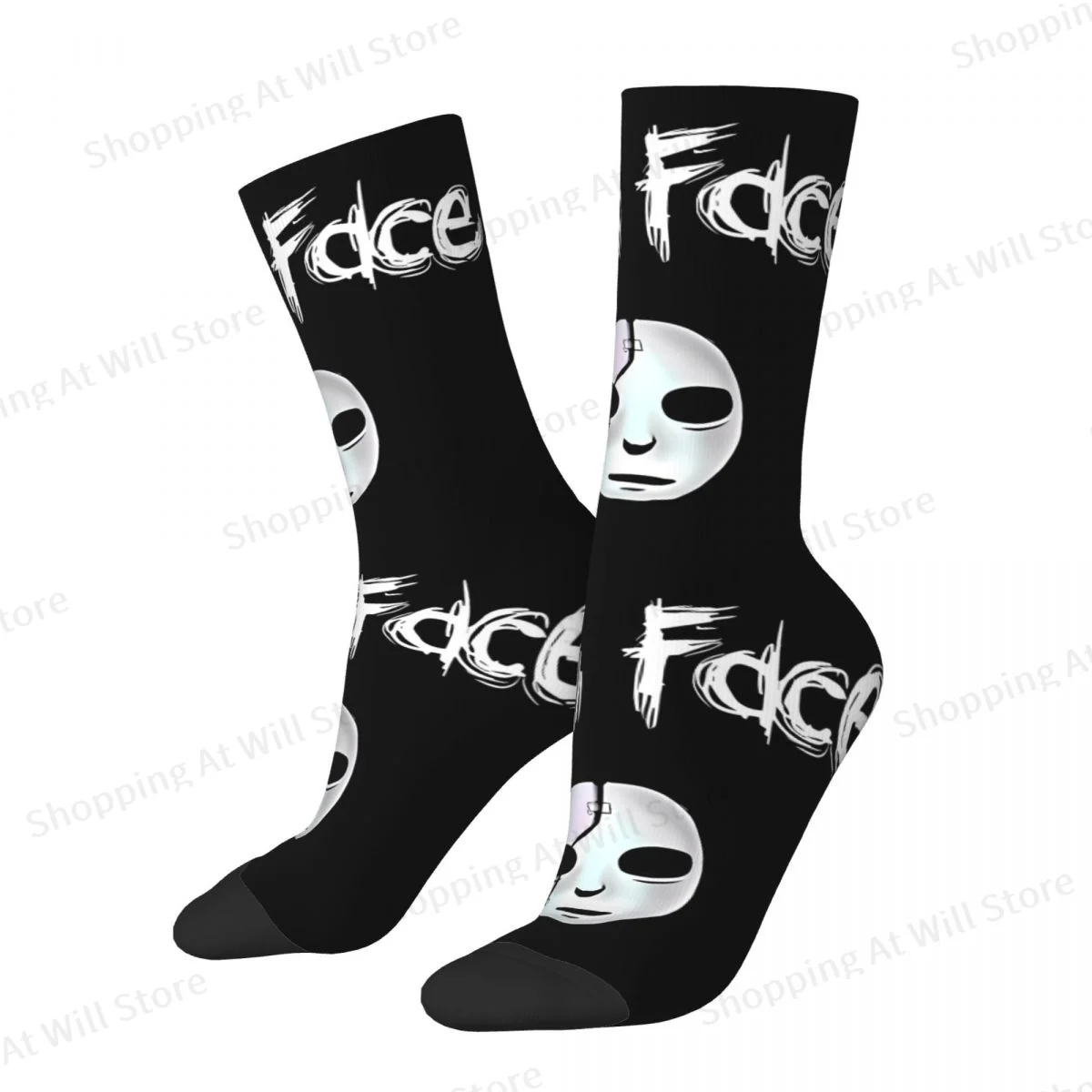 Sally Face Puzzle Game Unisex Winter Socks Running Happy Crew Socks Street Style Crazy Sock