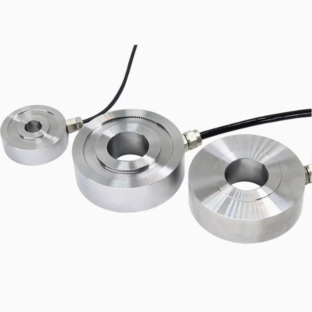 Ring Force Sensor Stainless Steel Fastening Force Miniature Through-hole Type Clamping 0.5KN-200KN Pressure Sensor