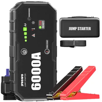 汽車6000A便攜式12V緊急啟動電源,12V汽車電池充電器,增壓器,適用於皮卡、SUV、卡車等緊急啟動設備 10 最佳銷售 汽車電瓶啟動器 - №7