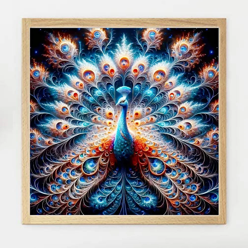 Momoart Diamond Painting Peacock New 2024 Mosaic Animal Full Square Round Diamond Embroidery DIY Decor For Home