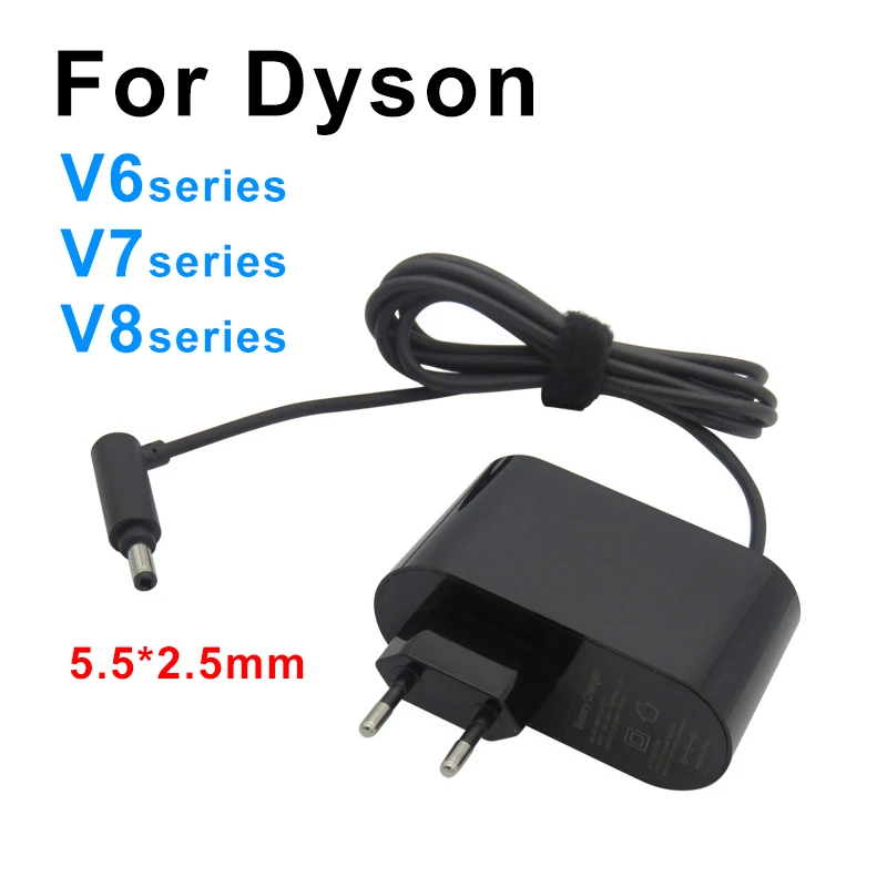 

26.1V Charger for Dyson V6 V7 V8 SV03 SV04 SV05 SV06 SV07, DC59 DC58 DC62 DC60 DC61 DC72 DC74 Vacuum Cleaner EU Plug 5.5*2.5MM