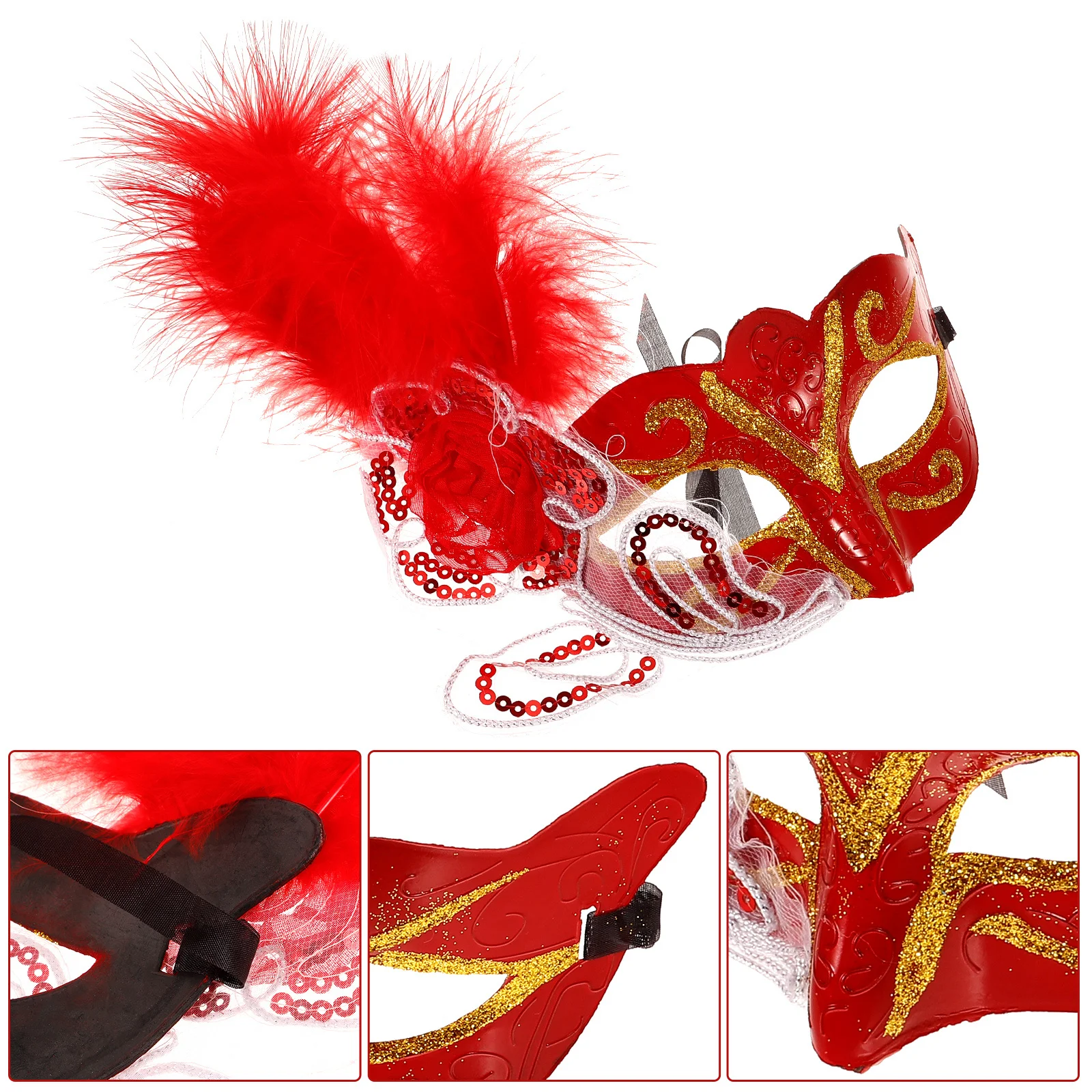 

Mask Half Face Masquerade Party Halloween Cosplay Carnival Dance Performance Masquerade Party Mask Prop For Women