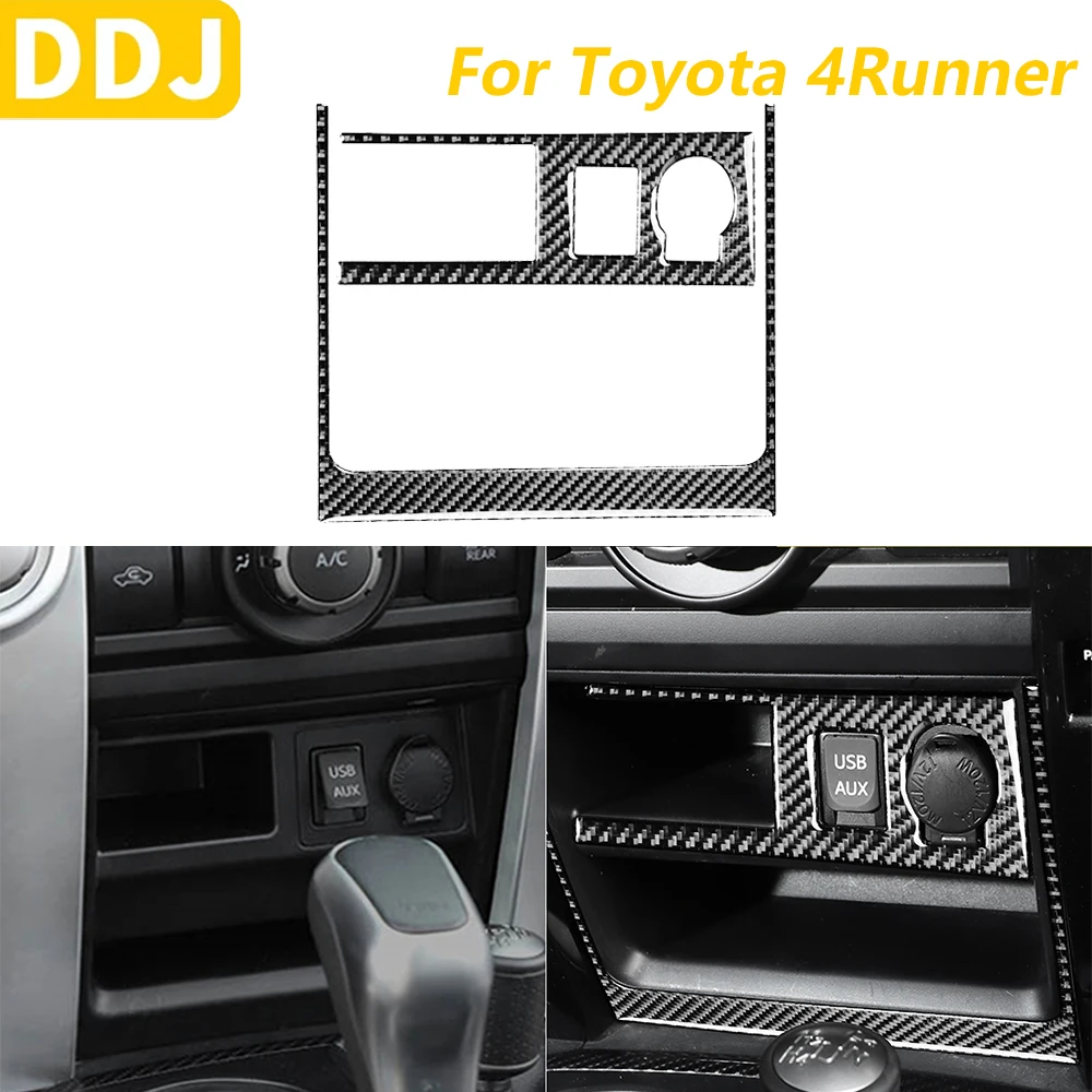 

Для Toyota 4runner 2010-2020 прикуриватель из углеродного волокна USB AUX порт зарядки крышка панели декоративные автомобильные аксессуары наклейка