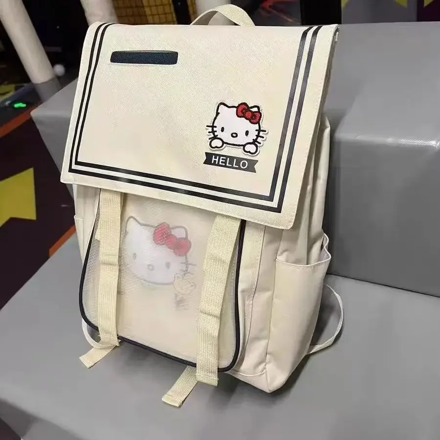 2024 new Sanrio Hellokitty backpack female cute niche backpack female junior high school student anime gifts printed school bag