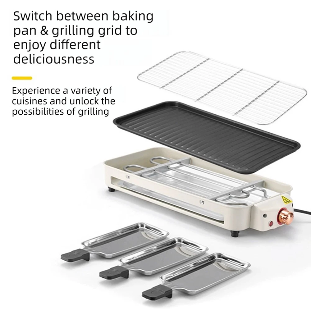 Non-Stick Electric Grills With Temperature Control Multi-Functional Korean BBQ For Home Detachable Parts Indoor Cooking Party view 4