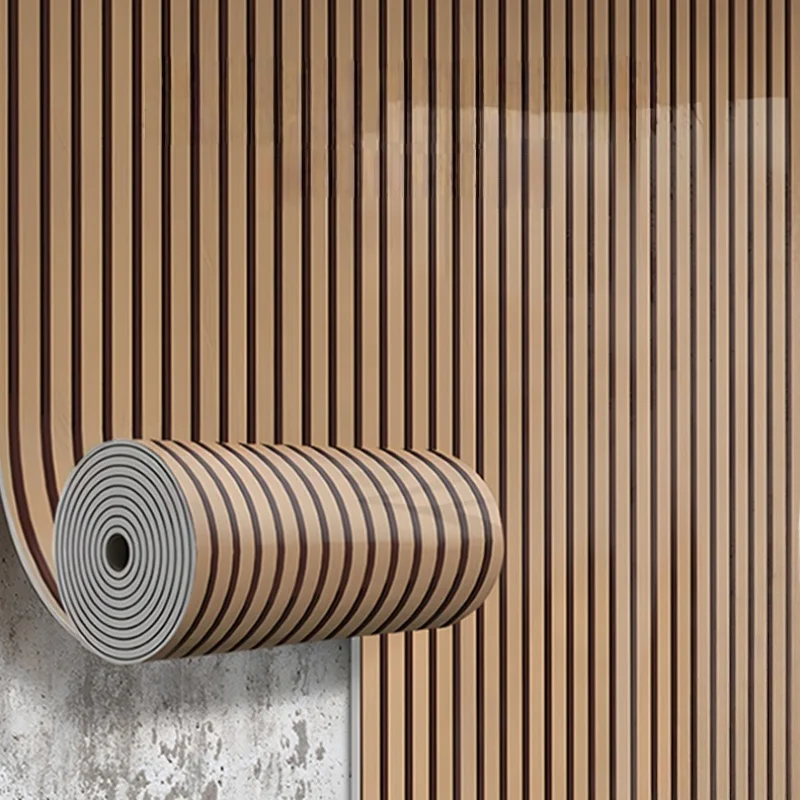 

Peel and Stick Removable Wood Grain Vinyl Wall Stickers Panels Flat Grid Texture Self-adhesive Wallpaper for Restaurant Decor