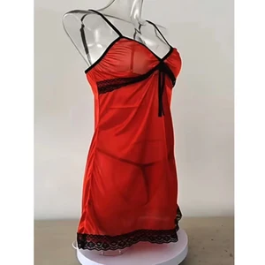 المرأة مثير ملابس النوم الحرير الساتان بيجامات زلة اللباس بلا أكمام بيجامة ثوب نوم بالإضافة إلى حجم مريح أفضل 10 بيجامات نسائية مثيرة للمبيعات - رقم 6