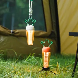 ShineTrip Carrot Shaped Portable Outdoor Light Rechargeable 4 Modes LED Camping Lantern Waterproof Tent Lamp for Hiking Fishing